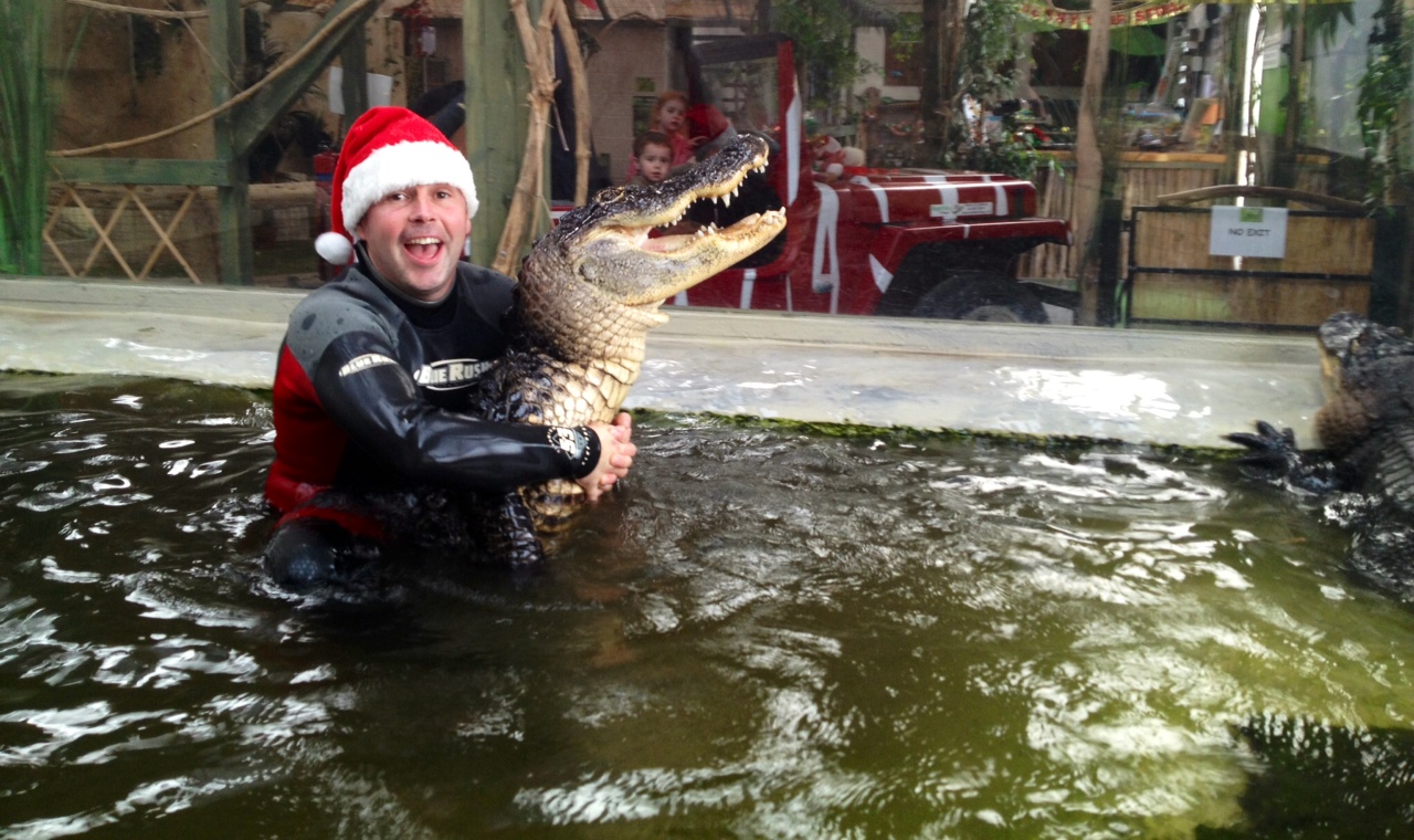 Zoo Director James Hennessy with Battle and CC